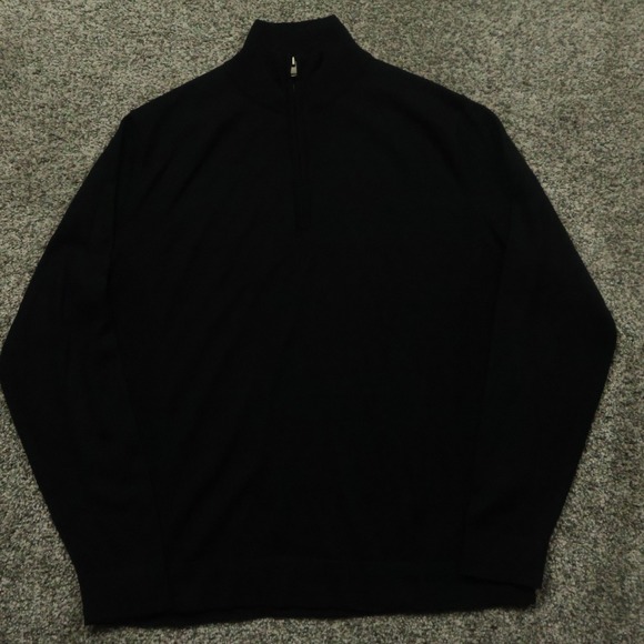 Calvin Klein sweater Mens m Merino Wool 1/4 Zip Pullover Designer luxury classic - Picture 1 of 10